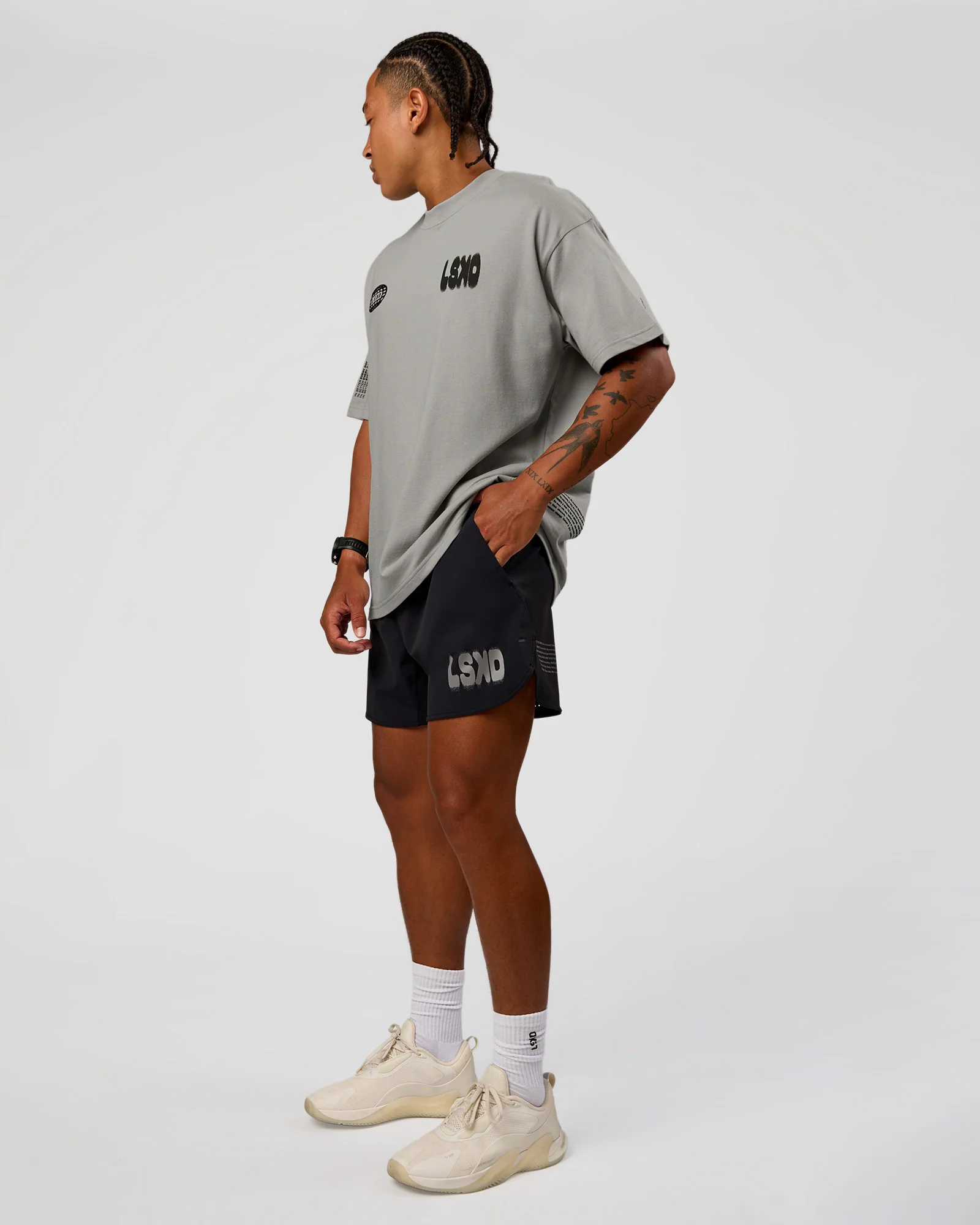 Static Grit Heavyweight Oversized Tee - Alloy-Black - Image 13