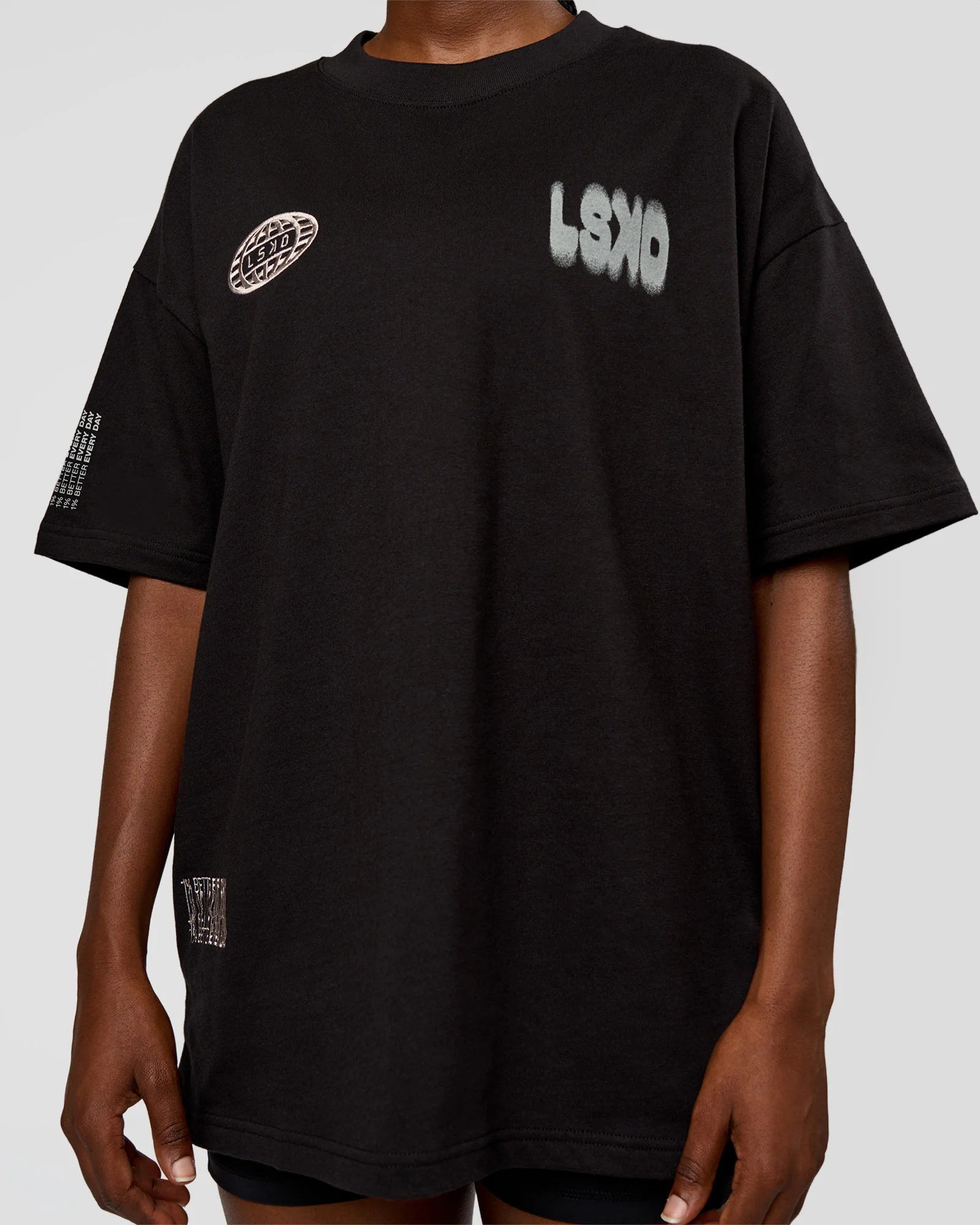 Static Grit Heavyweight Oversized Tee - Black-Alloy - Image 12
