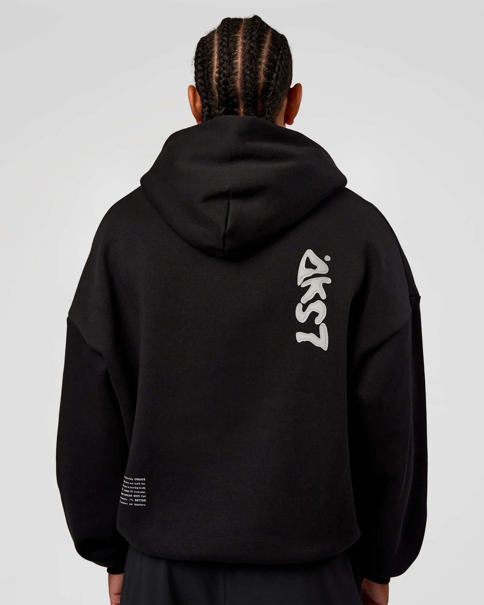 Static Grit Unisex Boxy Hoodie - Black-Alloy - Image 10