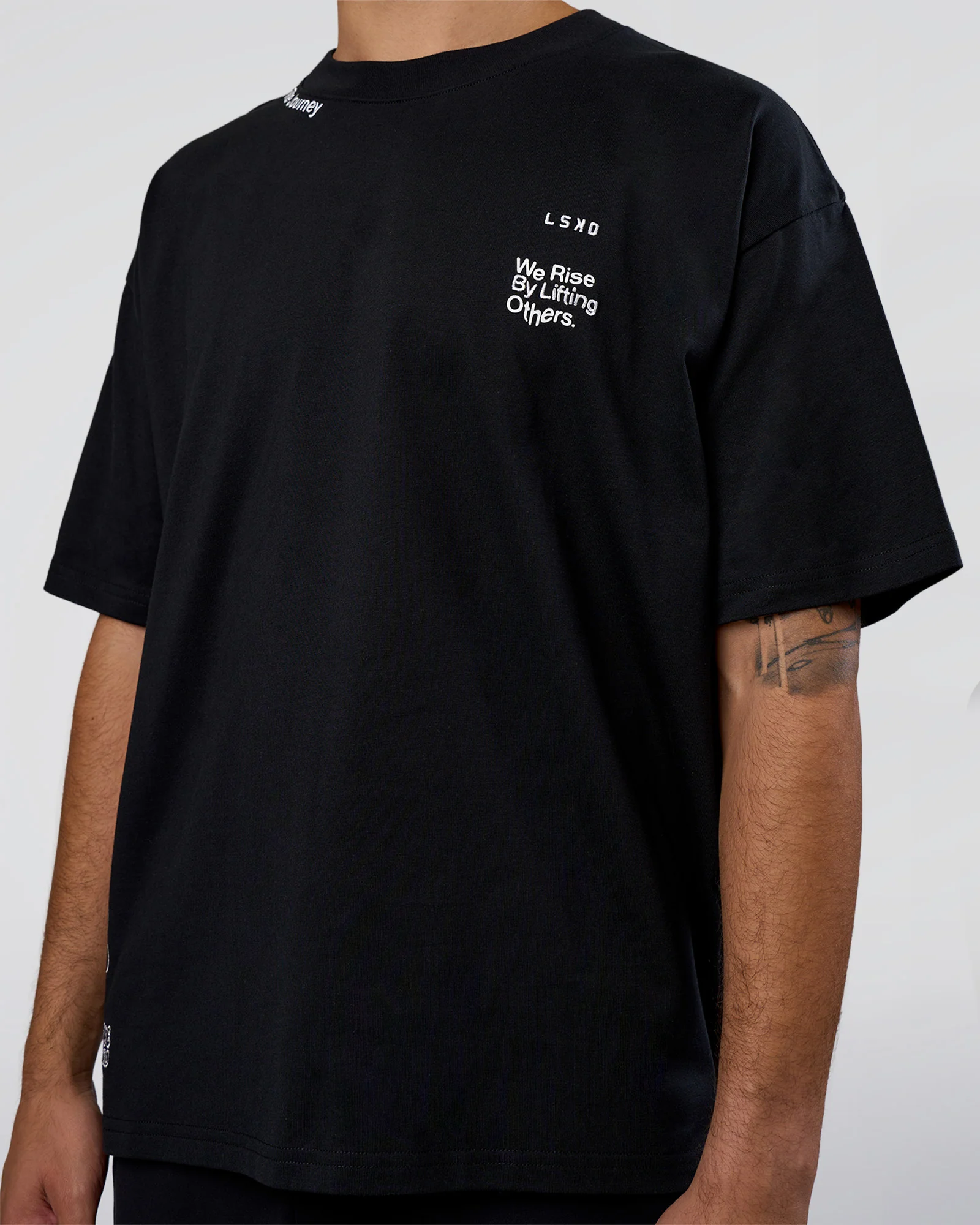 Sticker Heavyweight Oversized Tee - Black-White - Image 9
