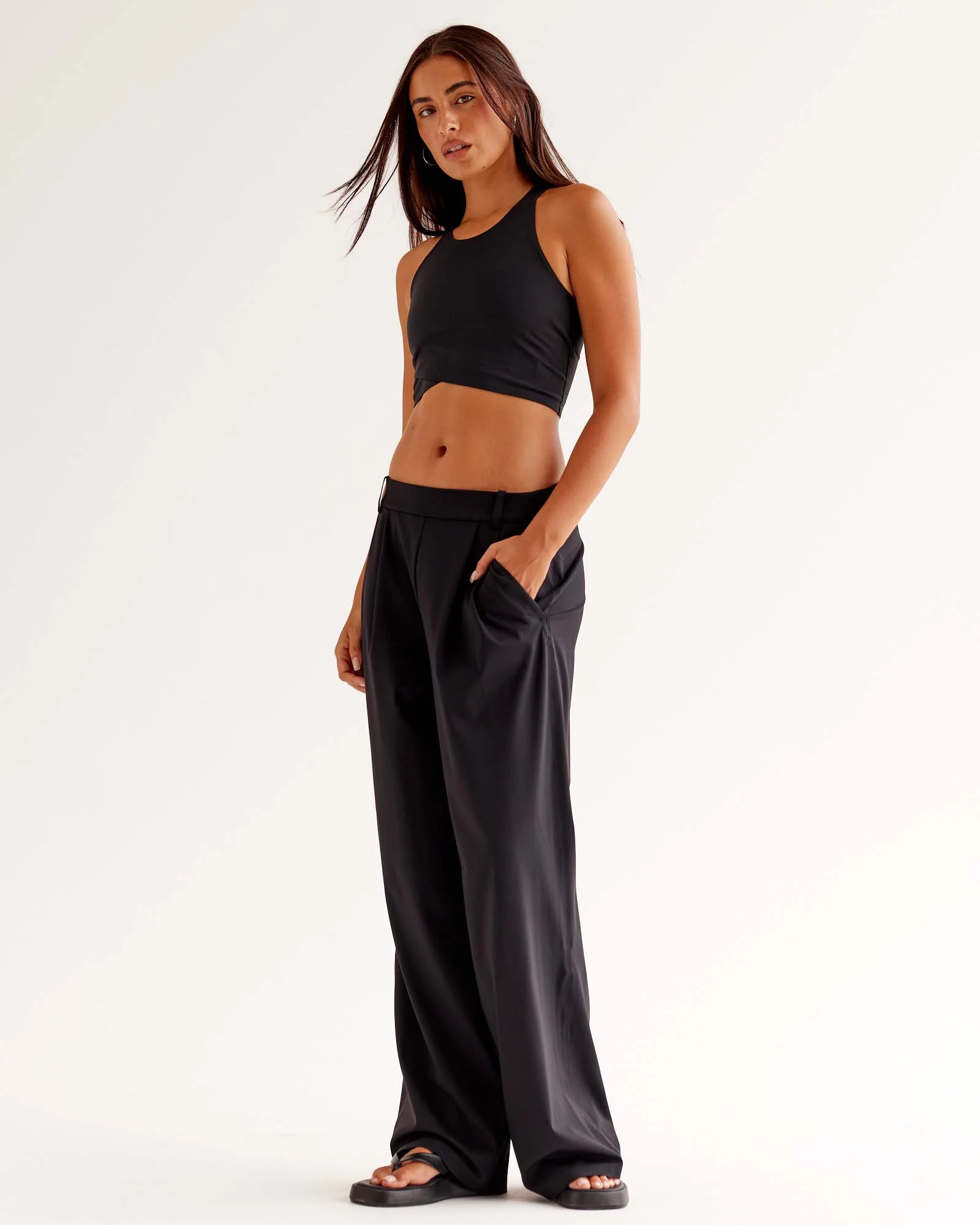 StretchShift Wide Leg Pant - Black - Image 6
