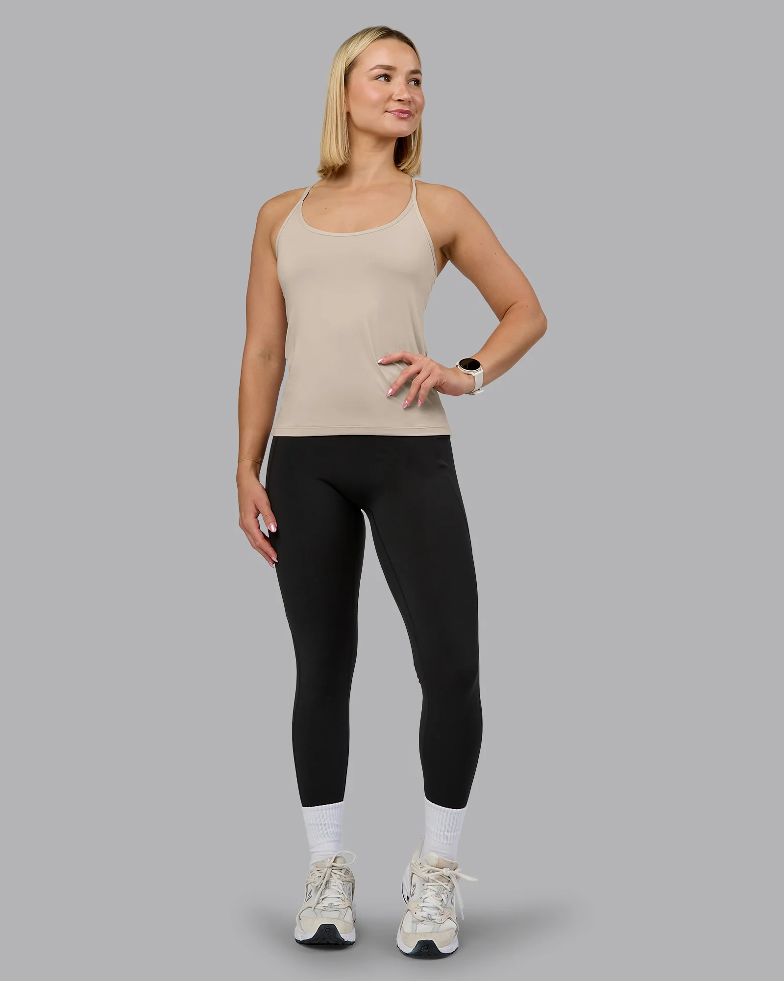 Transition CloudFLX Shelf Bra Tank - Shale Beige - Image 3