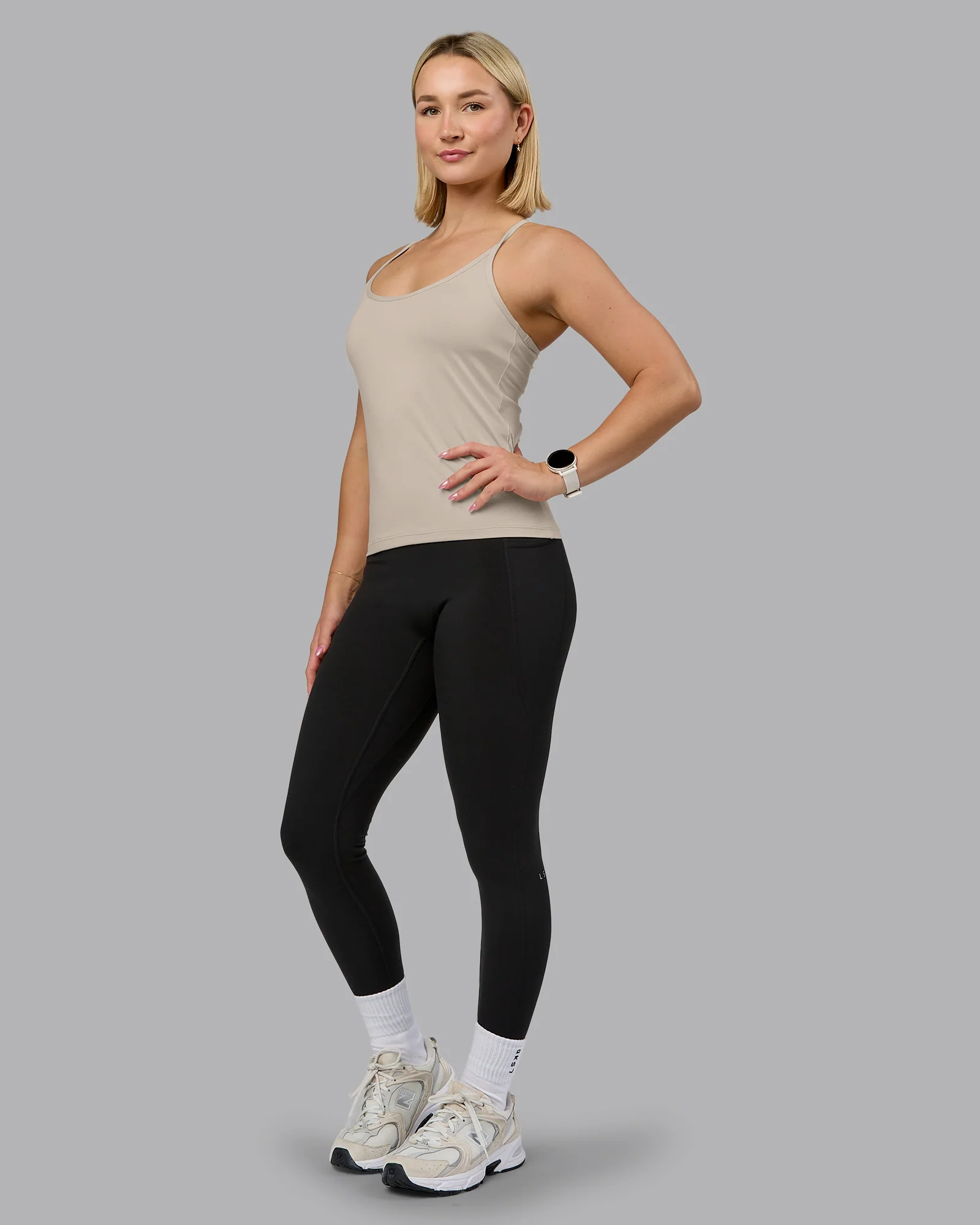 Transition CloudFLX Shelf Bra Tank - Shale Beige - Image 5
