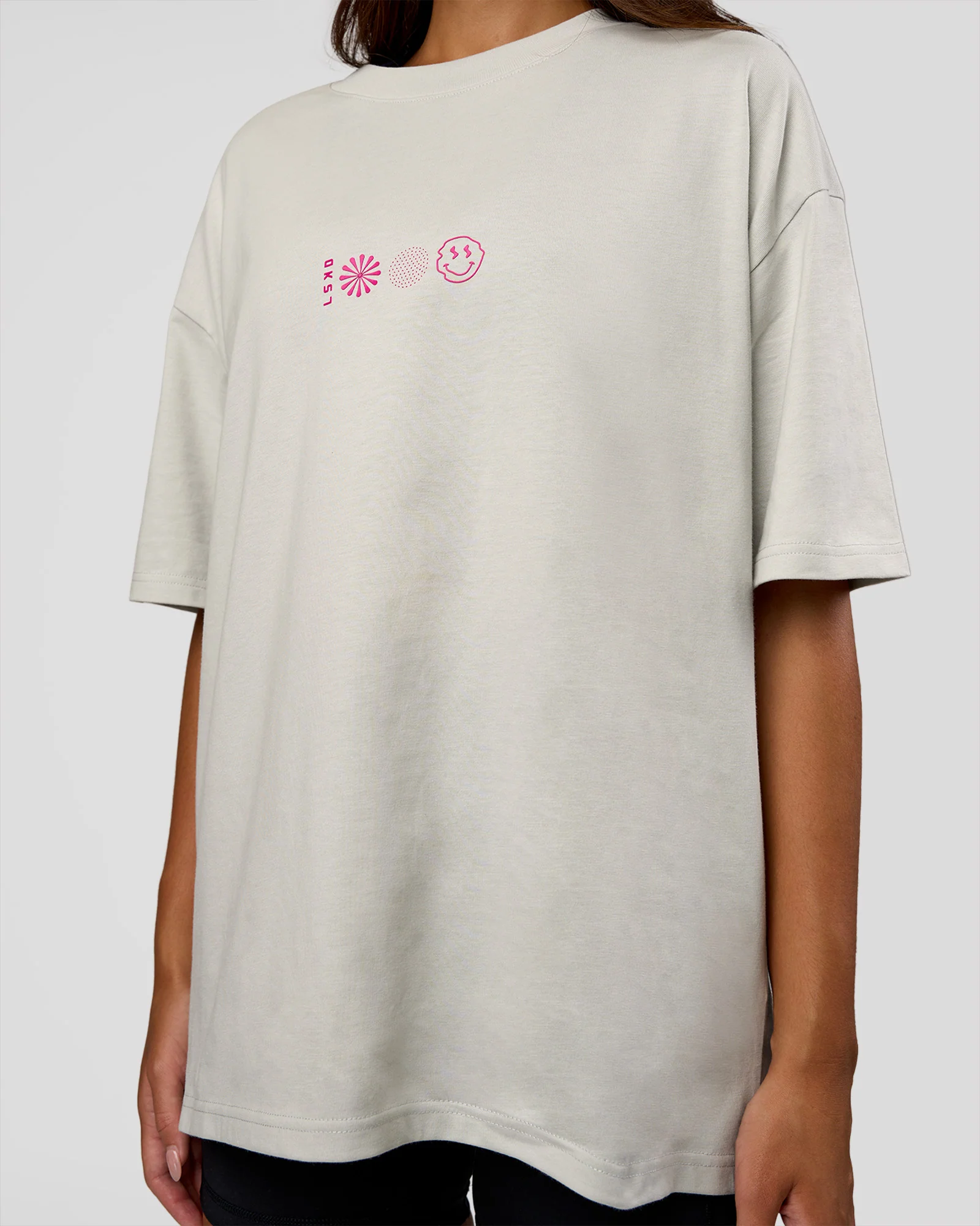 Trust The Process Heavyweight Unisex Oversized Tee - Digital Mist-Ultra Pink - Image 11