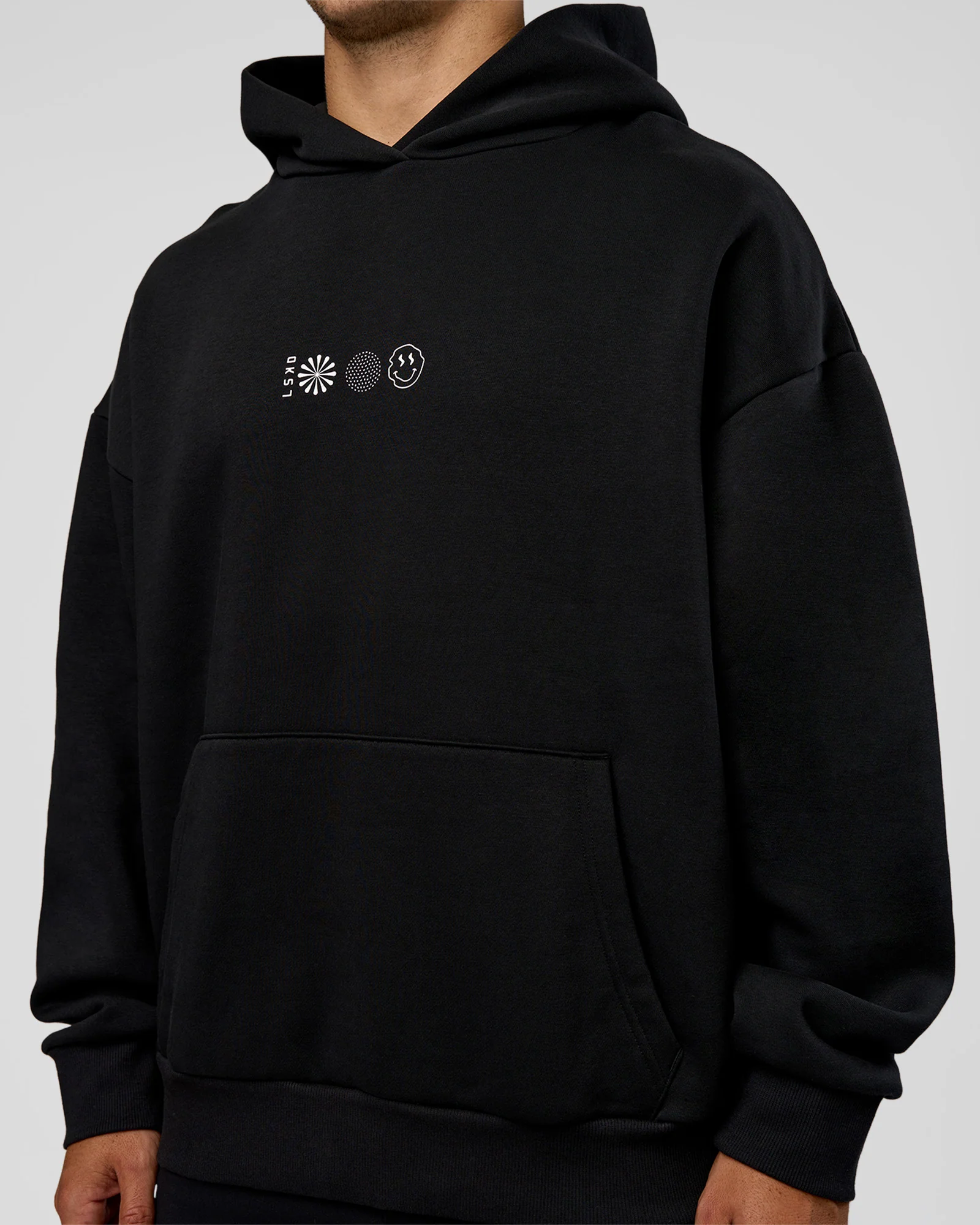Trust The Process Unisex Oversized Hoodie - Black-White - Image 11