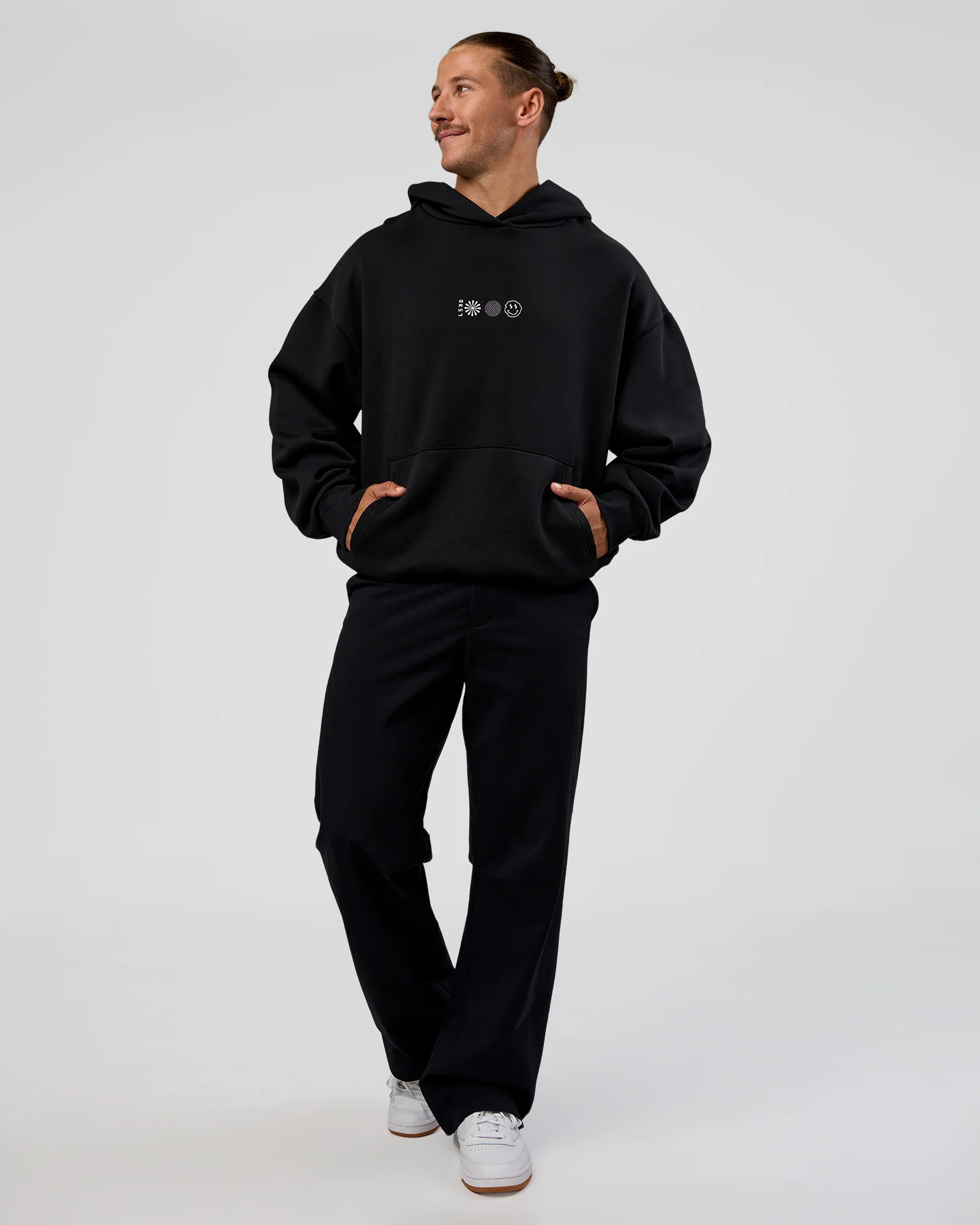Trust The Process Unisex Oversized Hoodie - Black-White - Image 6