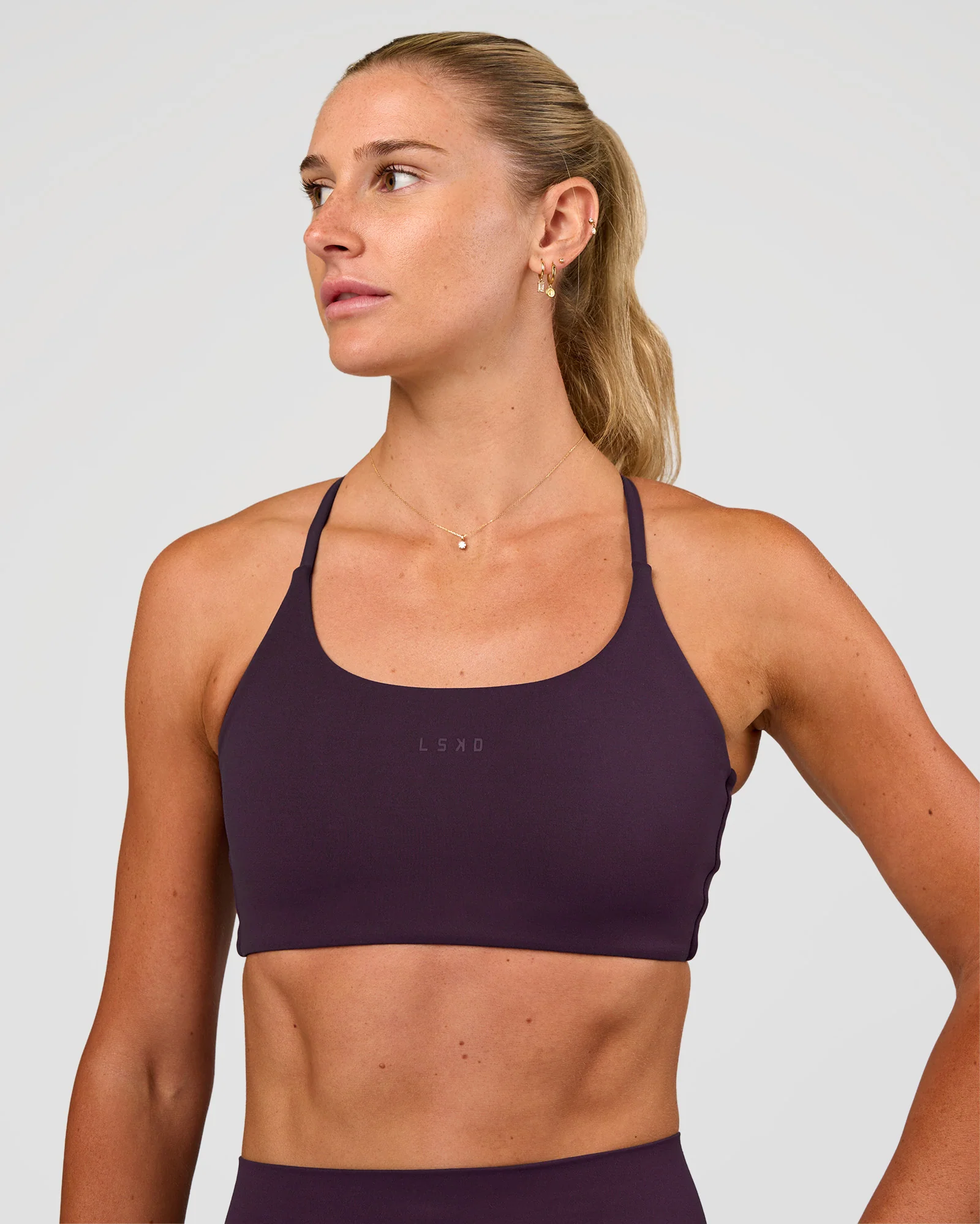 Twist Sports Bra - Midnight Plum - Image 2