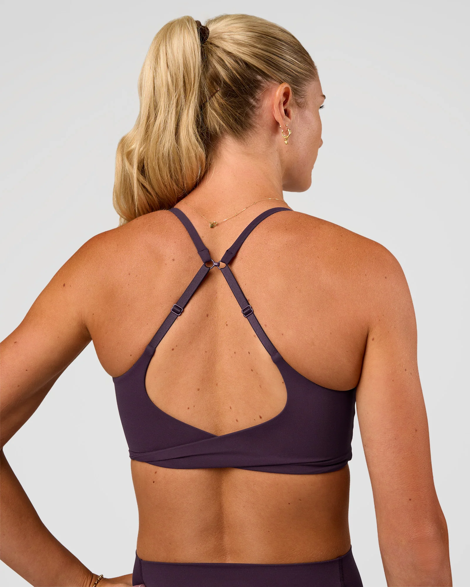 Twist Sports Bra - Midnight Plum - Image 3