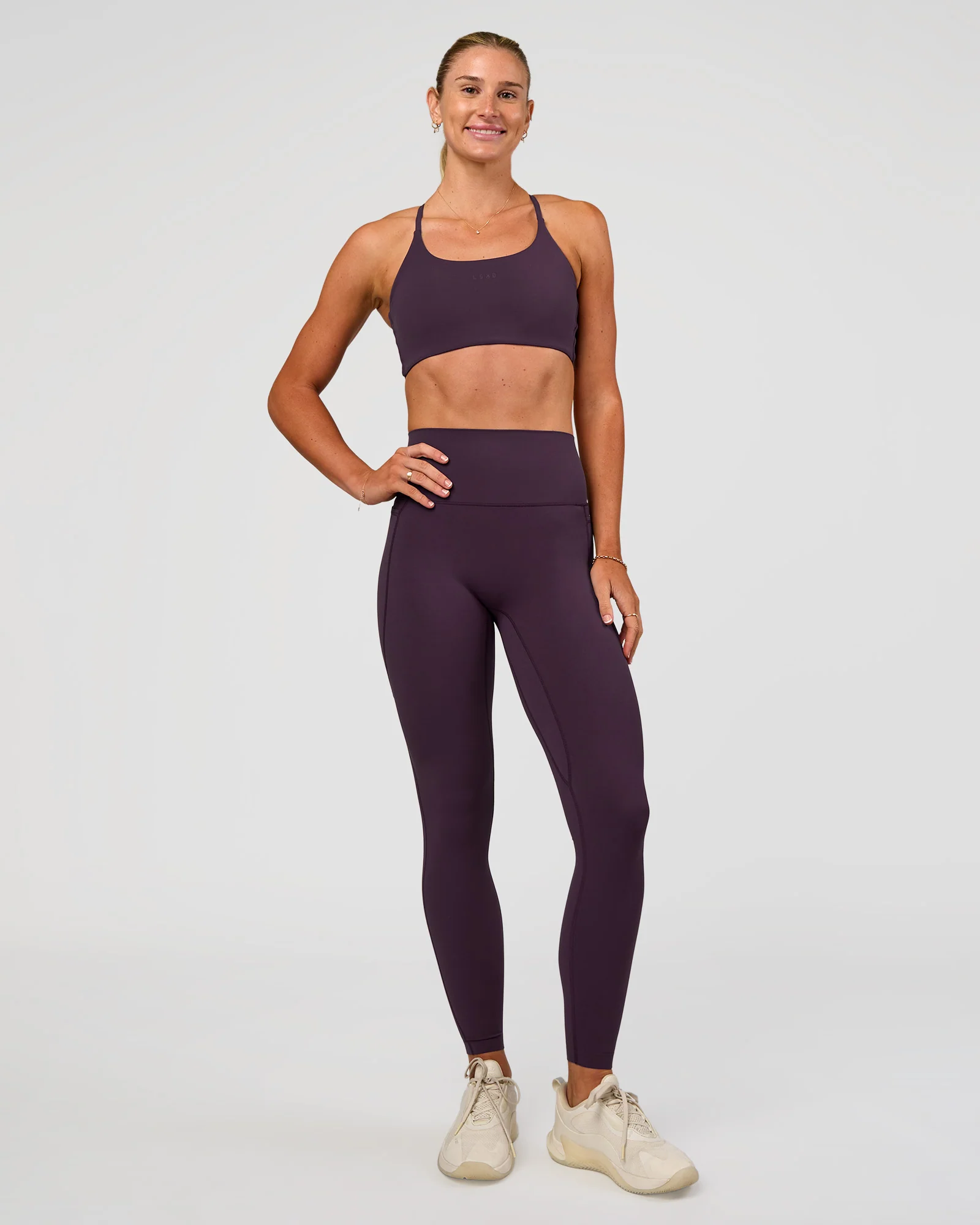 Twist Sports Bra - Midnight Plum - Image 9