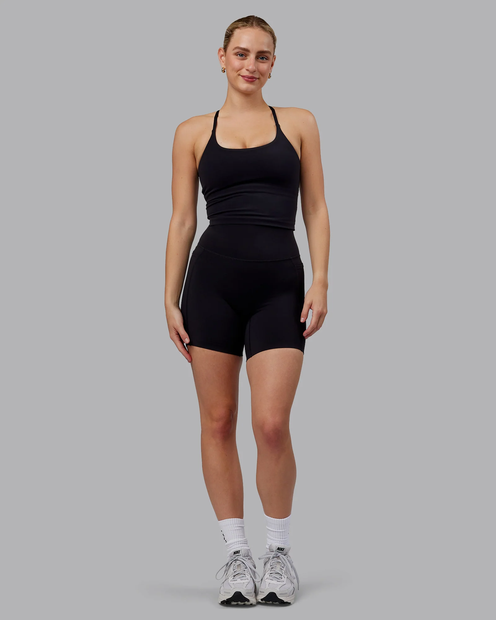 Twist Tank With Shelf Bra - Black - Image 7