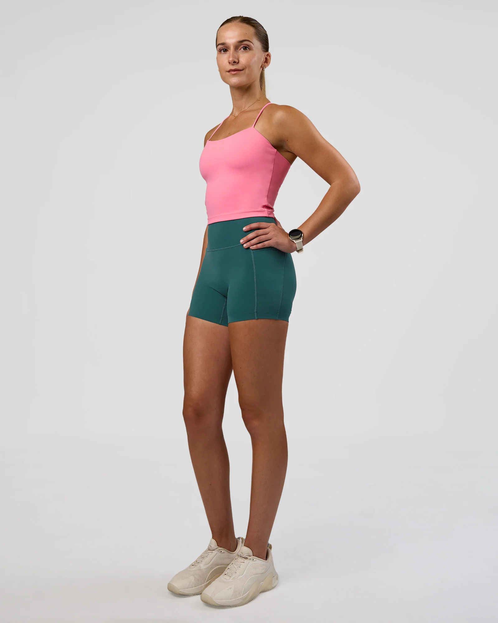 Twister Shelf Bra Tank - Candy Pink - Image 6