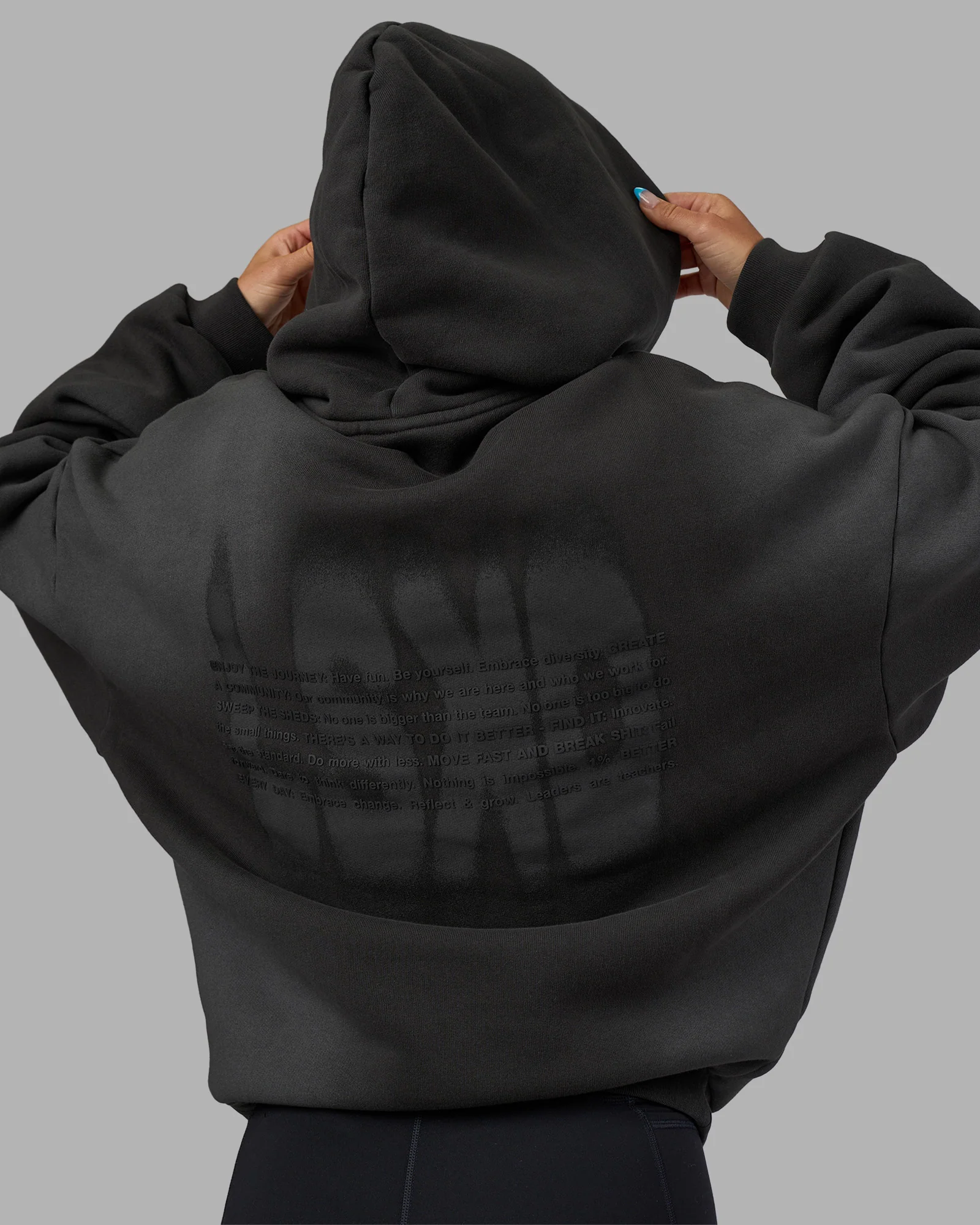 Memory In Motion Ultra Heavyweight Washed Hoodie - Charcoal Washed - Image 20
