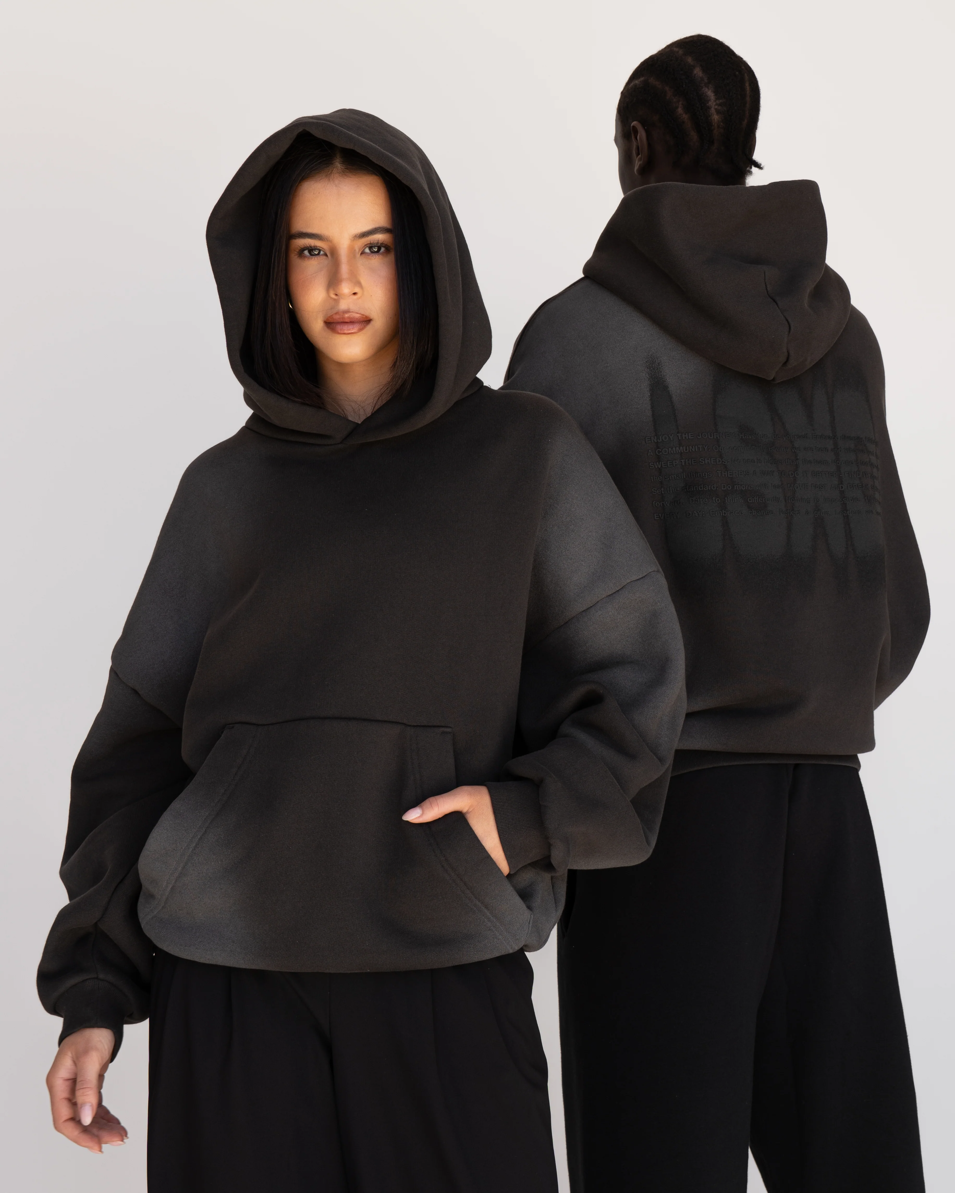 Memory In Motion Ultra Heavyweight Washed Hoodie - Charcoal Washed - Image 9