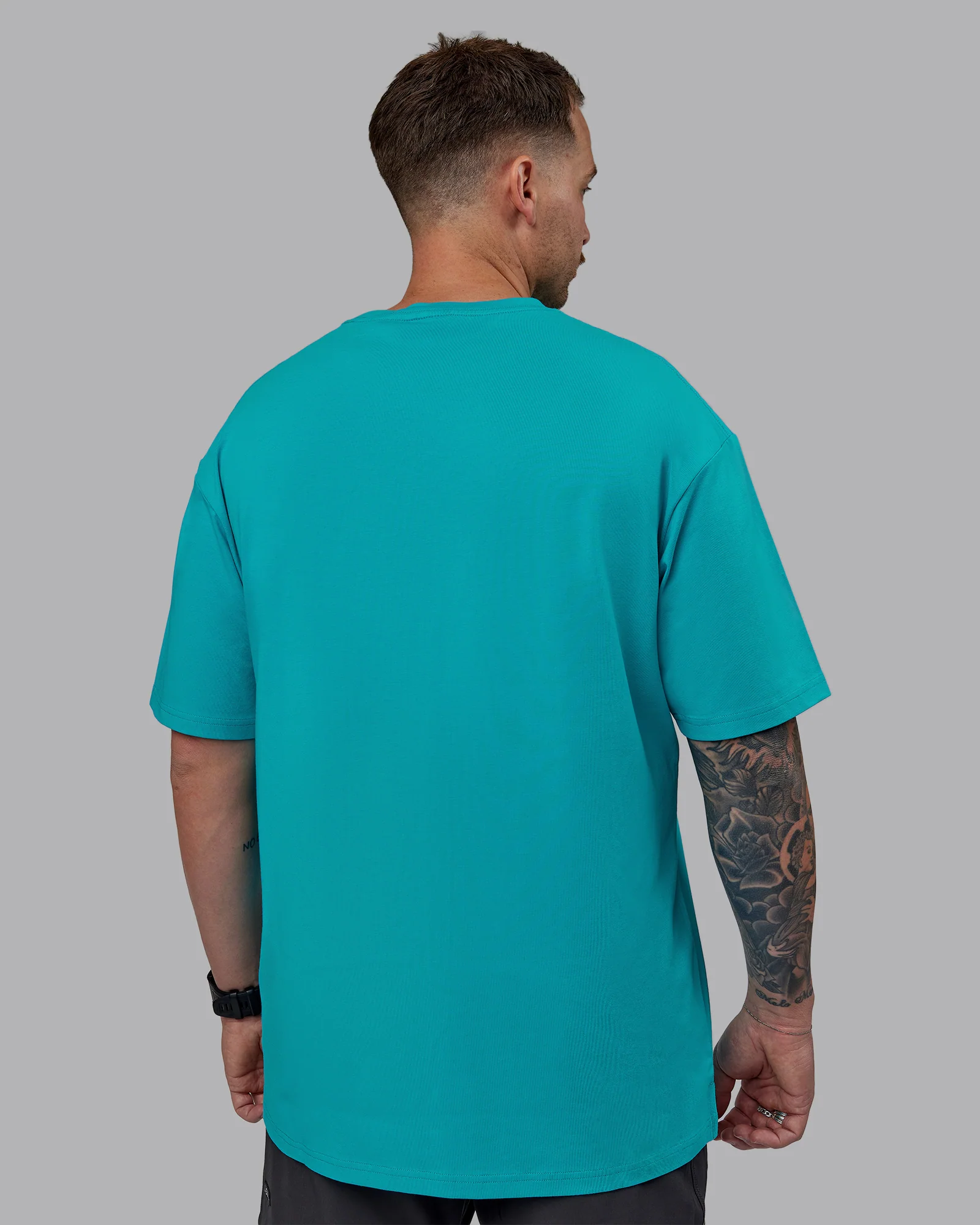 1% Better FLXCotton Tee Oversize - Blue Bird-White - Image 4