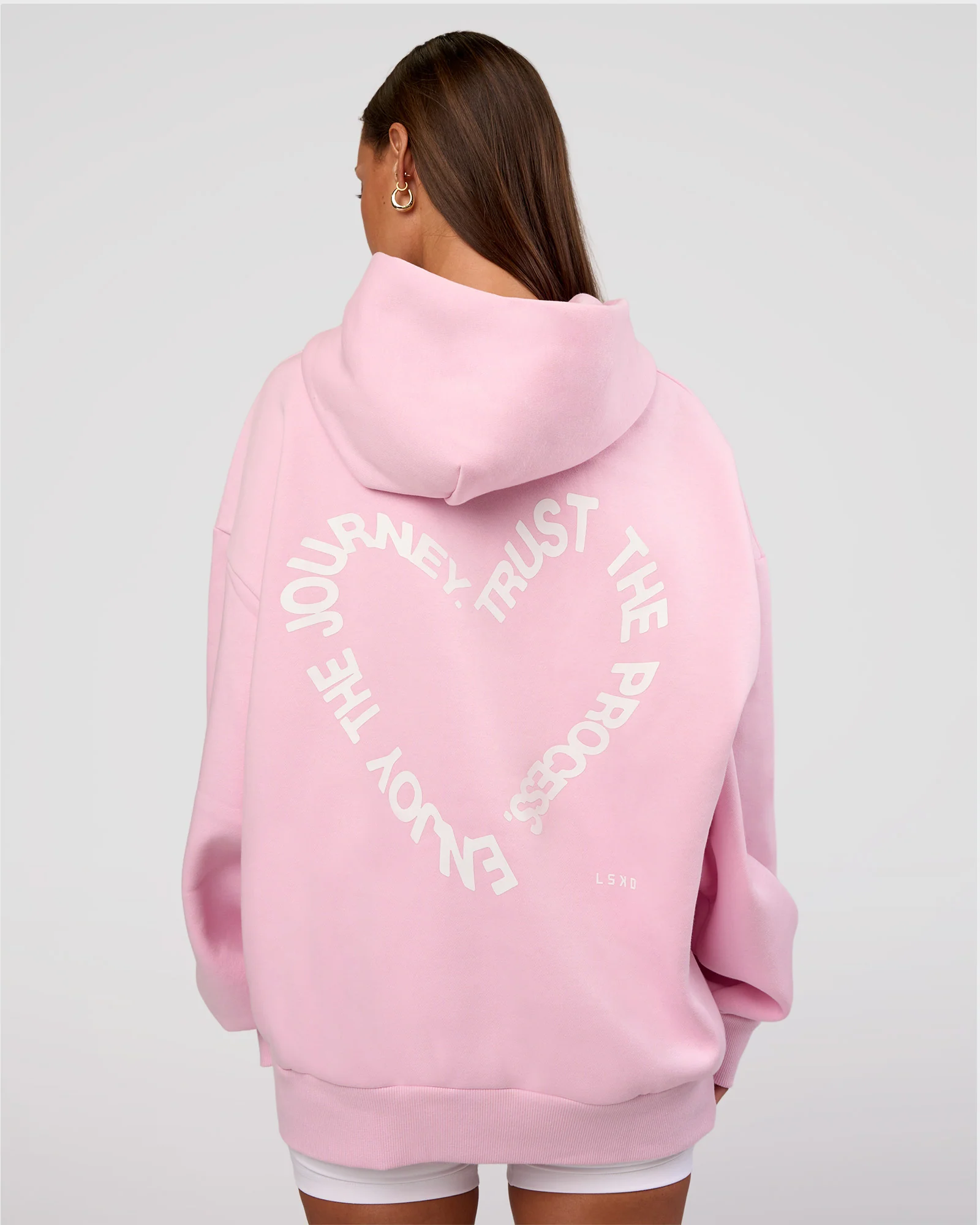 Unisex Love The Process Oversize Hoodie - Marshmallow-White - Image 12