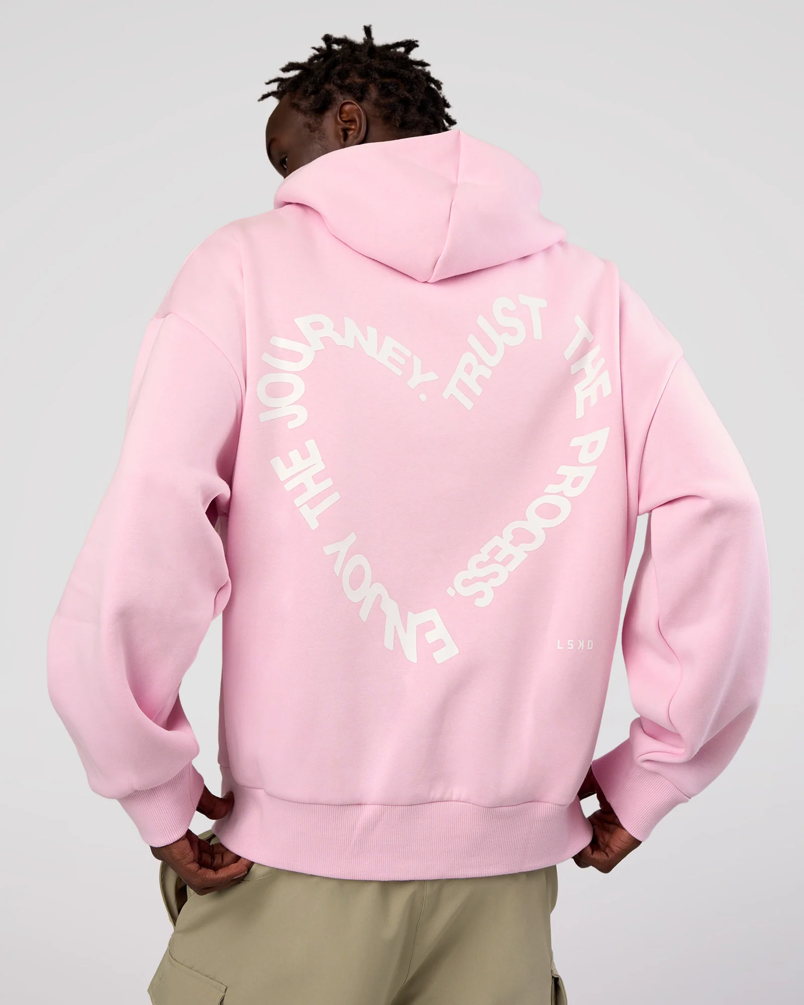 Unisex Love The Process Oversize Hoodie - Marshmallow-White - Image 6