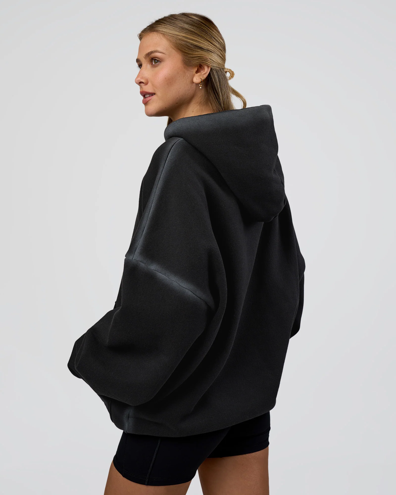 Urban Blur Unisex Oversized Hoodie - Black-Dark Storm - Image 5