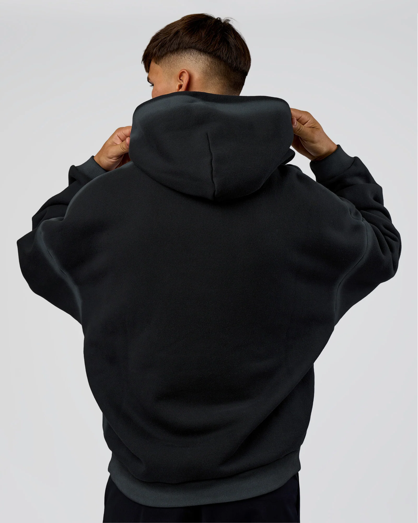 Urban Blur Unisex Oversized Hoodie - Black-Dark Storm - Image 6