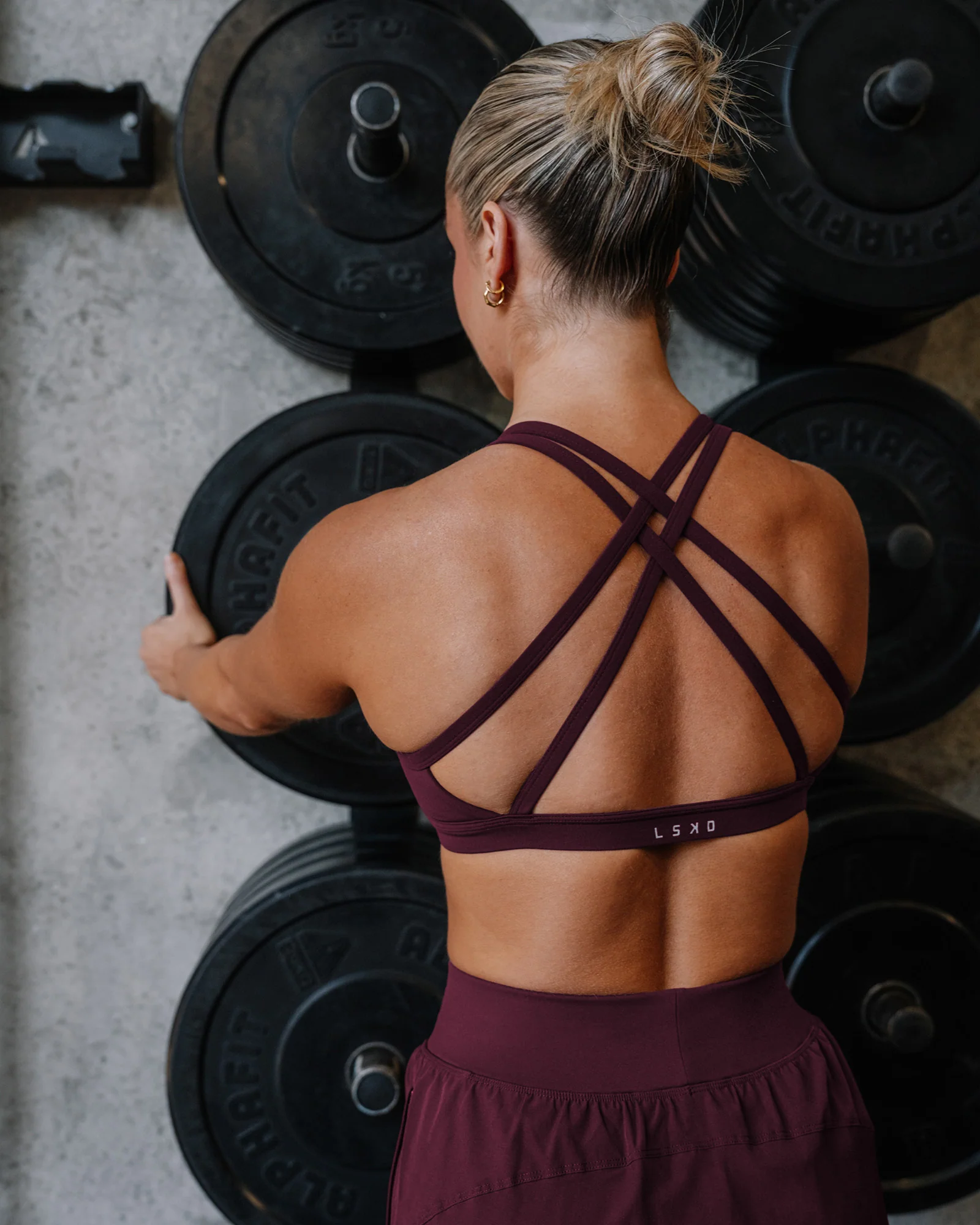Velocity Sports Bra - Cherry Lacquer - Image 2