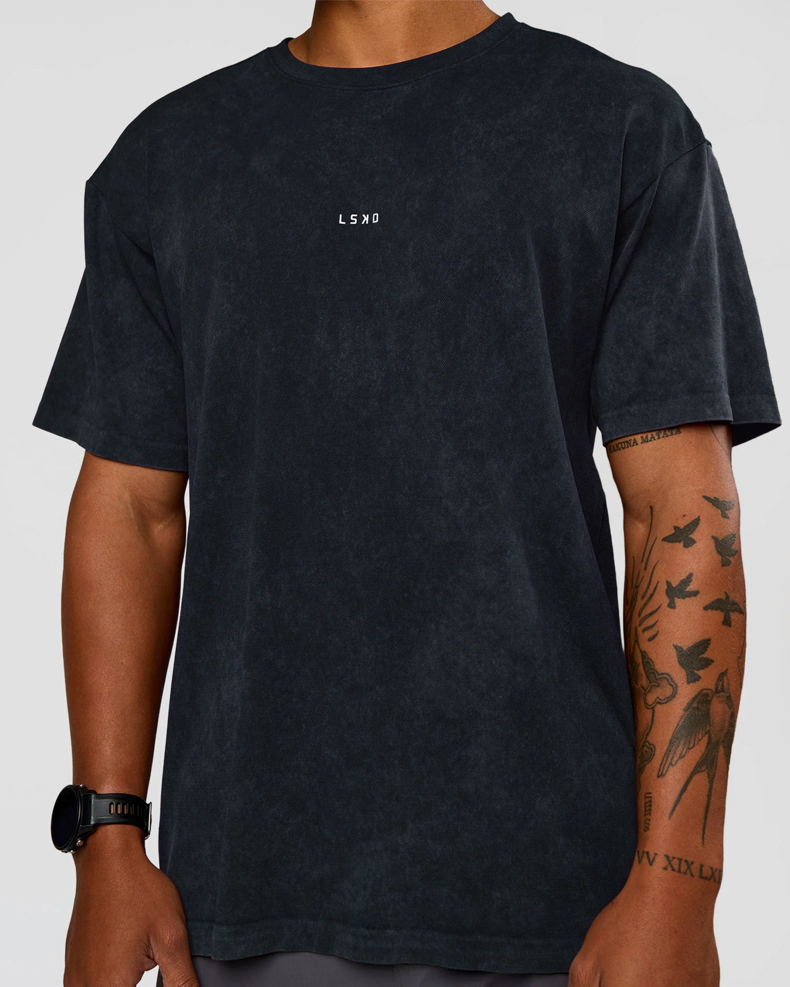 Power Oversized Tee - Black Washed - Image 5