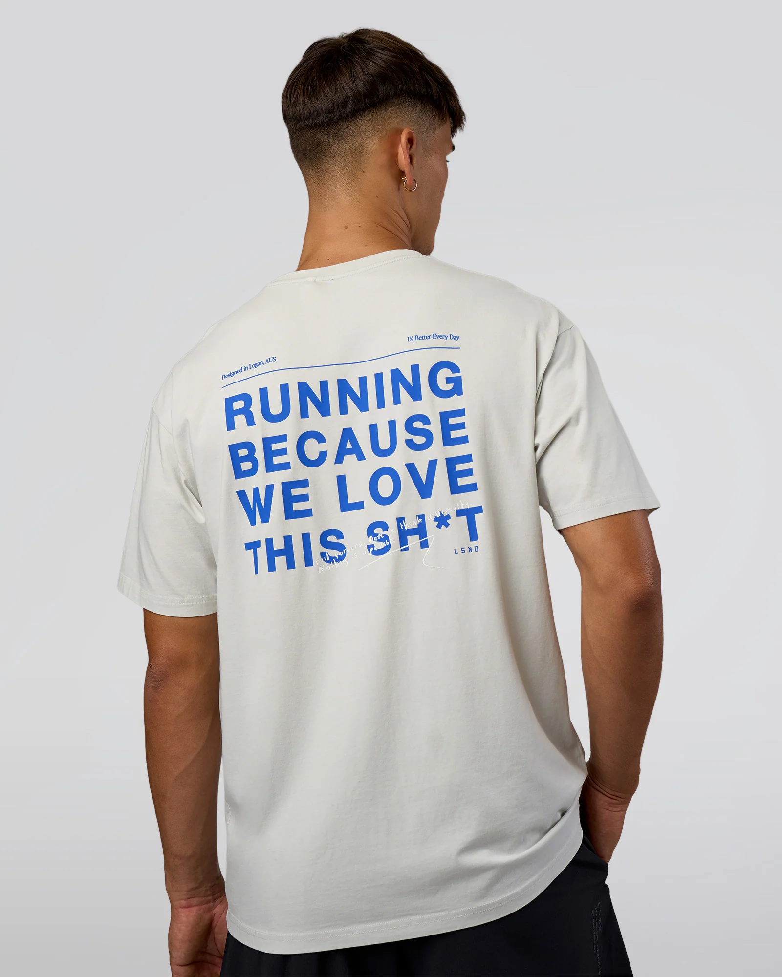 We Love This  FLXCotton Oversized Tee - Digital Mist Washed-Electric Indigo - Image 2