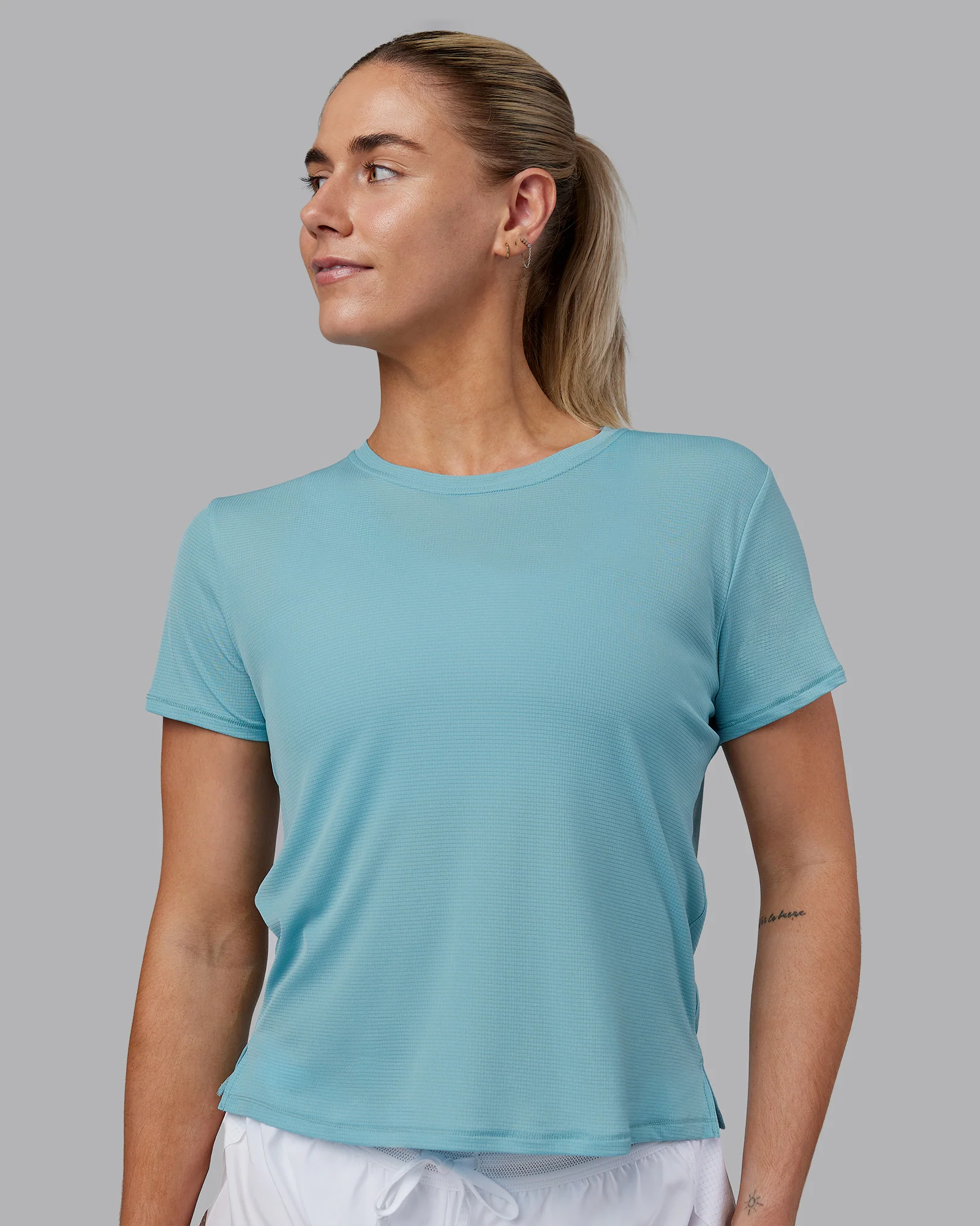 Pace Running Tee 2.0 - Retro Blue-White - Image 2